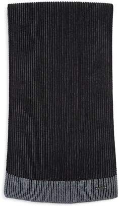 HUGO BOSS Balios Two-Color Knit Scarf