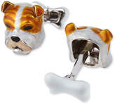 Thumbnail for your product : Jan Leslie Sterling Silver and Enamel Dog Face Cuff Links