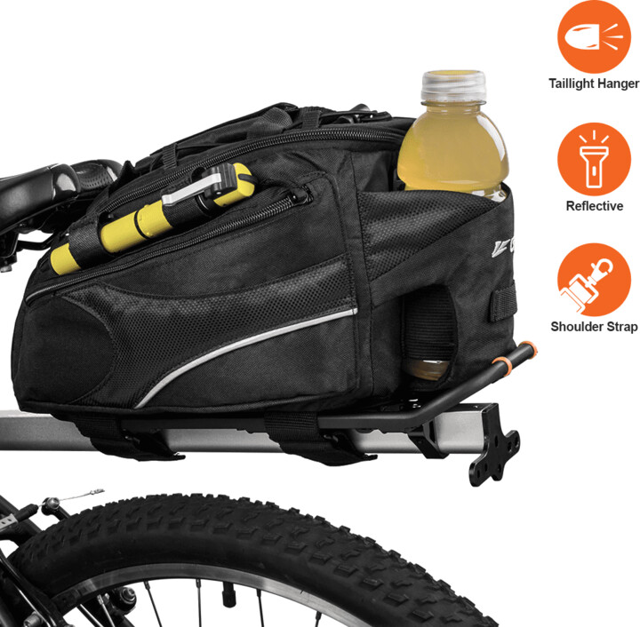 Bottega Veneta Bike Commuter Carrier Trunk Bag with Pump Attachment, Small Water Bottle Pocket & Shoulder Strap