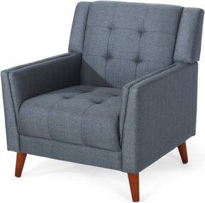 Corrigan Studio Dark Grey Armchair For Living Room Up To 300 Lbs Weight Capacity 29.62 In Depth 32.36 Width 33.32 Height Contemporary Grey Seat In. Tall