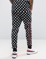 Thumbnail for your product : House of Holland x Umbro Skinny Joggers With All Over Polka Dots