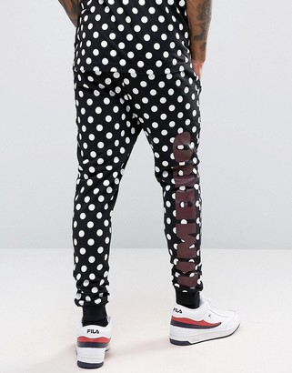 House of Holland x Umbro Skinny Joggers With All Over Polka Dots