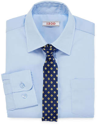 Izod Dress Shirt and Clip-On Tie Set - Boys 8-20
