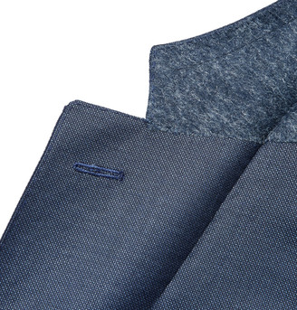 Canali Blue Slim-Fit Water-Resistant Birdseye Wool Suit Jacket