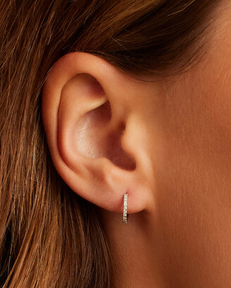 Gorjana 14K White Gold Diamond Pavé 11Mm Huggies Earring