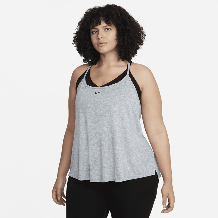 Nike Women's Dri-FIT One Elastika Standard Fit Tank Top (Plus Size) in ...