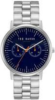 Thumbnail for your product : Ted Baker Brit Blue And Orange Detail Multi Dial Stainless Steel Bracelet Mens Watch