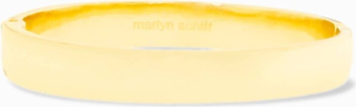 marlyn schiff Women's Flat Hinge Bangle In Shiny Gold