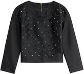 Thumbnail for your product : Karl Lagerfeld Paris Satin Twill Top with Sequin Embellishment