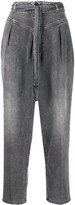 Thumbnail for your product : Pinko High-Rise Belted Cropped Jeans