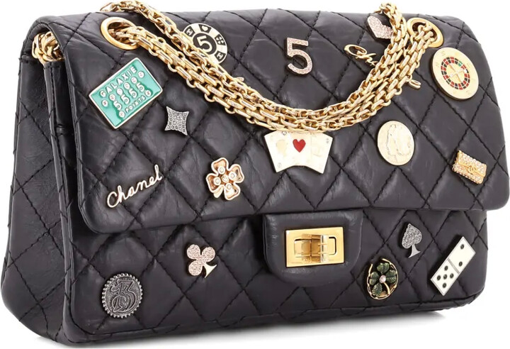 Chanel Pre Owned Lucky Charms Reissue 2.55 Flap Bag Quilted Aged Calfskin 225 shoulder bag