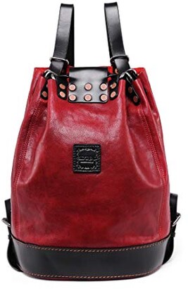Old Trend Genuine Leather Stars Align Bucket-Backpack (Rose/Black)