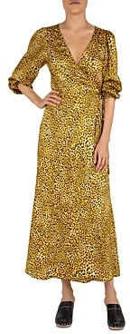 Gerard Darel Satya Leopard-Print Wrap Dress