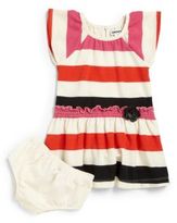 Thumbnail for your product : DKNY Infant's Striped French Terry Dress & Bloomers Set