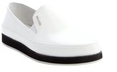 Thumbnail for your product : Prada Sport white leather slip on loafers