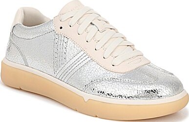 Vionic City Walk Metallic Leather Lace Up Sneakers