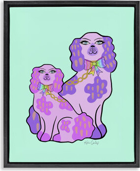 Mercer41 Funky Glam Dogs on Turquoise Floating Frame design by Katie Conley