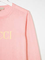 Thumbnail for your product : Emilio Pucci Junior crew neck logo jumper
