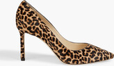 Thumbnail for your product : Jimmy Choo Romy 85 leopard-print calf hair pumps