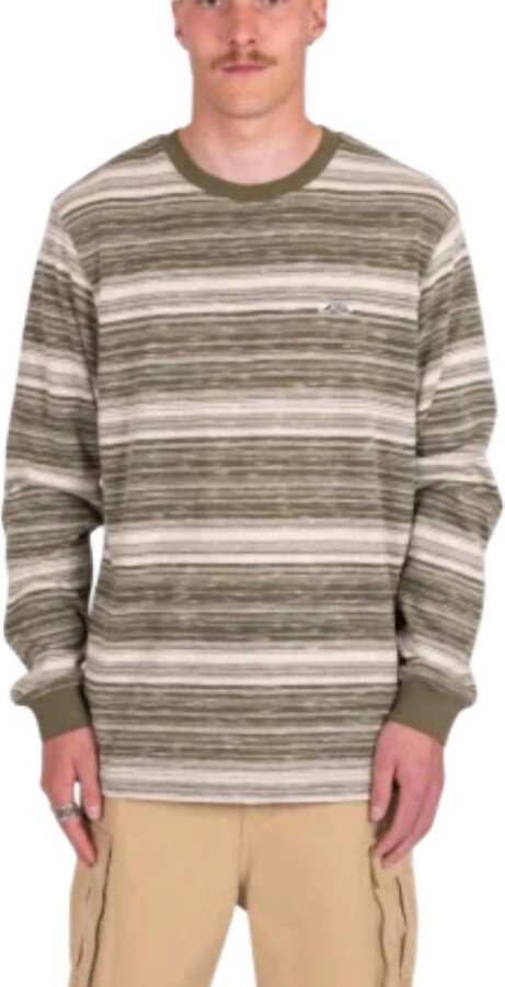 Rusty Millenial Long Sleeve Tee In Army