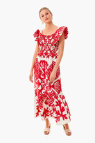 Thumbnail for your product : Sea Ruby Henrietta Print Smocked Slip Dress