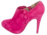 Thumbnail for your product : Christian Louboutin Suede Round-Toe Booties