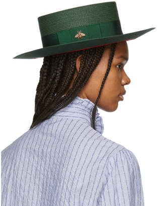 Gucci Green and Red Straw Hat