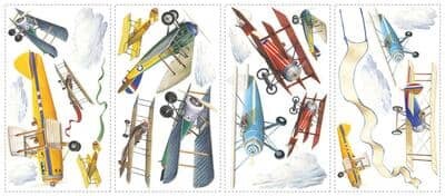Room Mates RoomMates Vintage Planes Peel & Stick Wall Decals