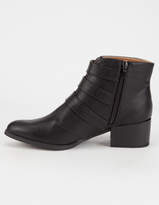 Thumbnail for your product : Qupid Western Buckle Womens Booties