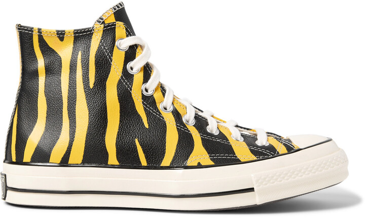 Chuck Zebra-Print Leather High-Top Sneakers - ShopStyle