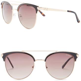 GUESS Clubmaster Metal Frame Sunglasses