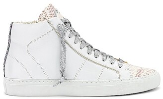 p448 black metallic high top sneaker