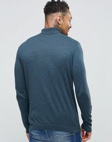 Thumbnail for your product : ASOS Cotton Roll Neck Sweater in Teal
