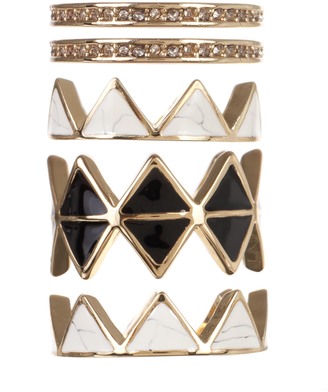 House Of Harlow Reflector Ring Stack