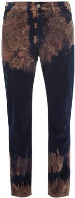Gucci Tie-dye slim-leg corduroy trousers