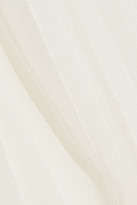 Thumbnail for your product : Diane von Furstenberg Jayne Pintucked Silk-chiffon Top - White