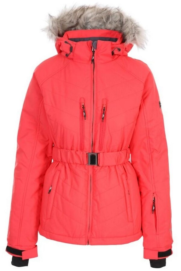 red ski style parka