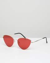 Thumbnail for your product : A. J. Morgan Aj Morgan AJ Morgan metal cat eye sunglasses in gold/red