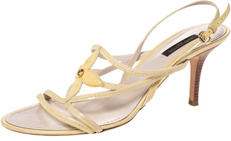 LOUIS VUITTON Size 9 Yellow Suede Sandals – Labels Luxury