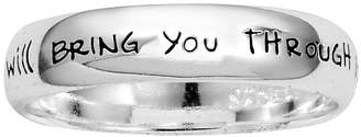 Footnotes Womens Sterling Silver Band