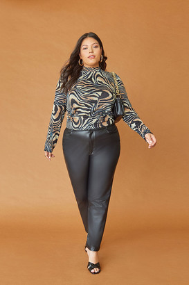plus size women's leather pants