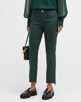 Thumbnail for your product : Frame Le High Straight Cropped Straight Coated Jeans