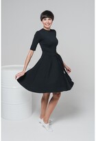 Thumbnail for your product : non NON+ - NON564 Round Neck Whirl Skirt Dress - Black