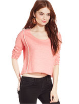Thumbnail for your product : Planet Gold Juniors' Crochet-Knit-Back Sweatshirt