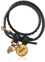 Thumbnail for your product : Alexander McQueen Double Wrap Studded Leather Bracelet