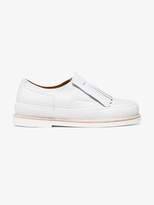 Robert Clergerie White Tania 30 Leather Flats
