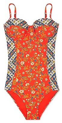 Tory Burch Batik Floral One-Piece