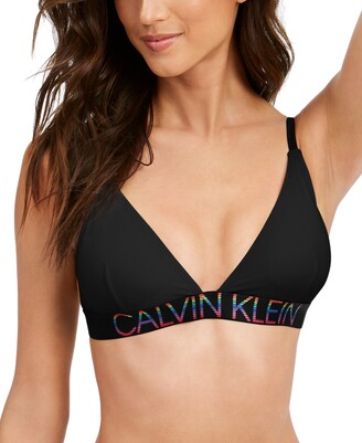 Calvin Klein Rainbow Logo Bikini Top Women's Swimsuit