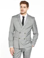 Mens Fitted Double Breasted Suit - ShopStyle UK