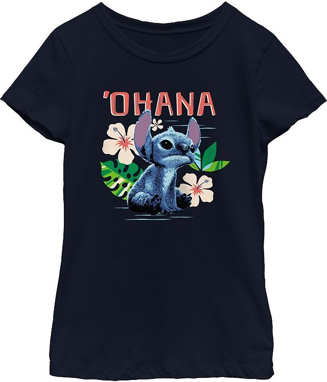Disney's Lilo & Stitch 'Ohana Tropical Flowers Girls 7-16 Graphic Tee